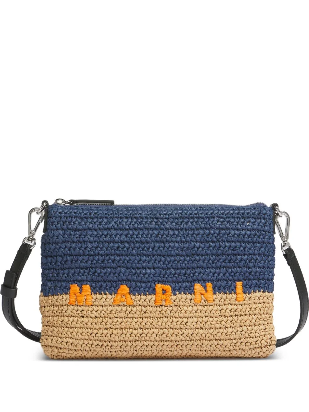 woven lettering messenger bag - 1