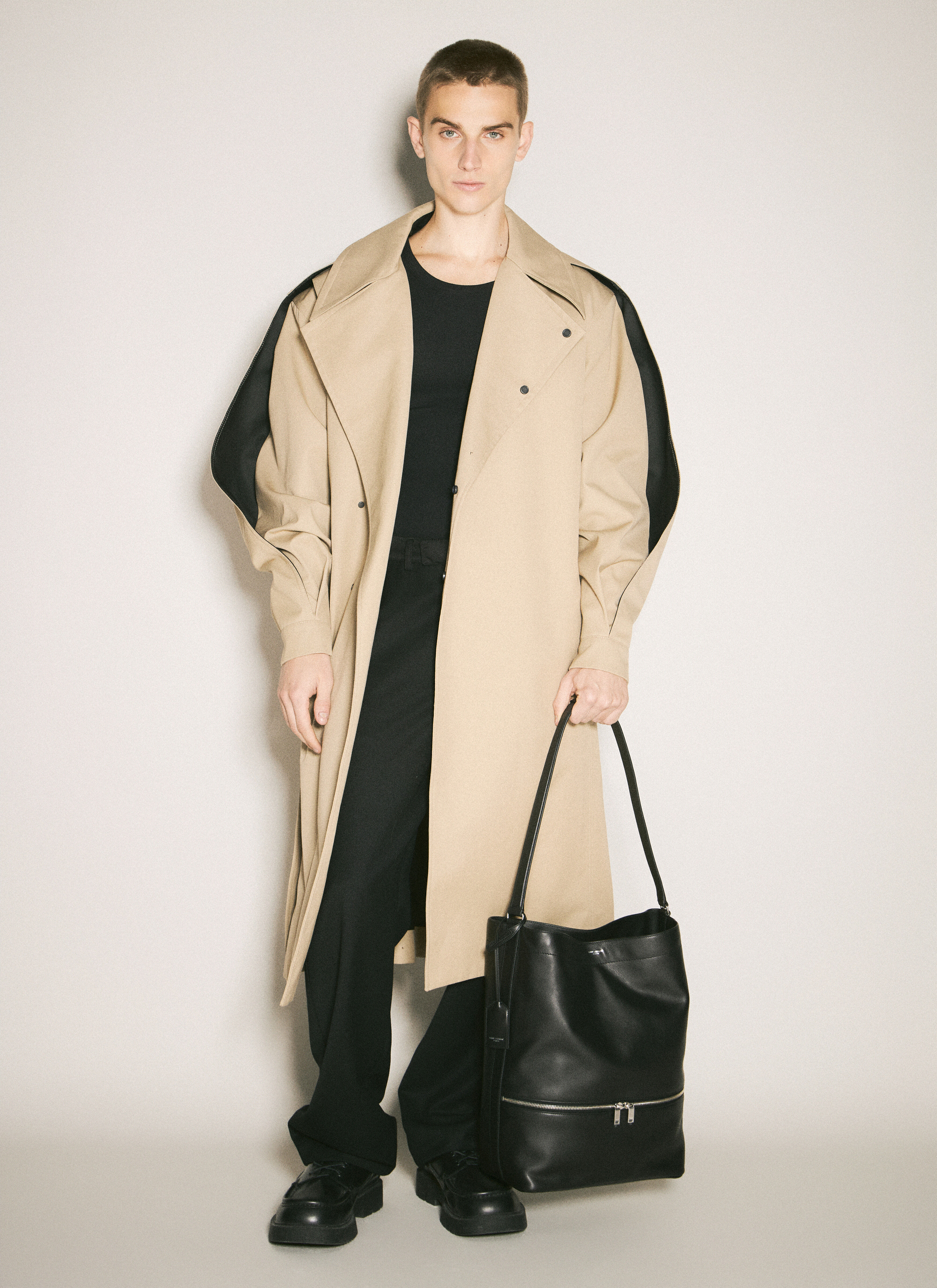 Leather Hobo Tote Bag - 2