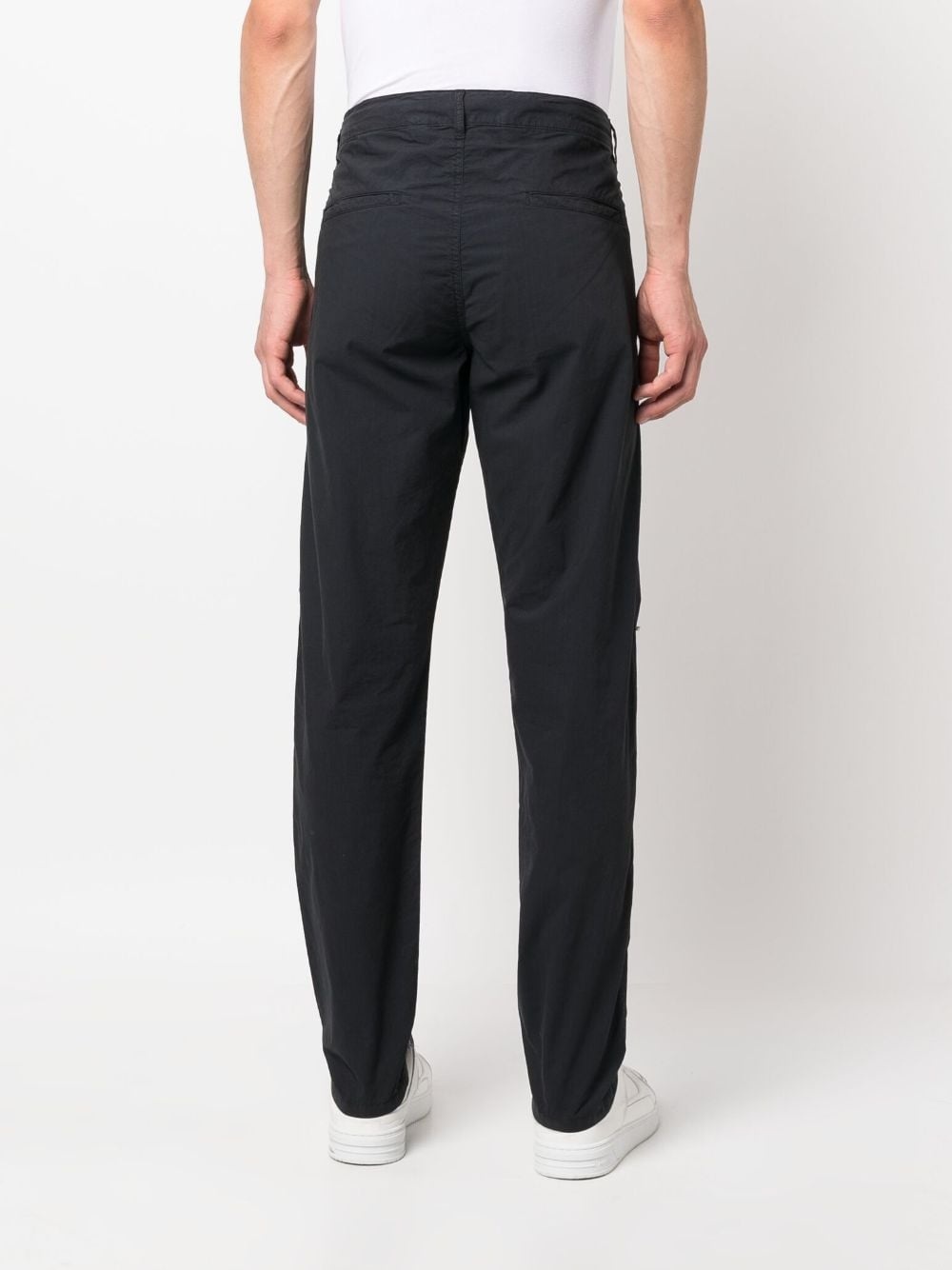 straight-leg cotton trousers - 4