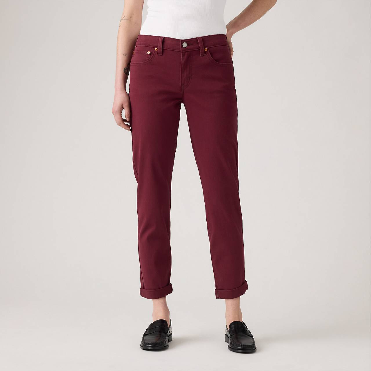 MID-RISE BOYFRIEND WOMEN'S PANTS - 5