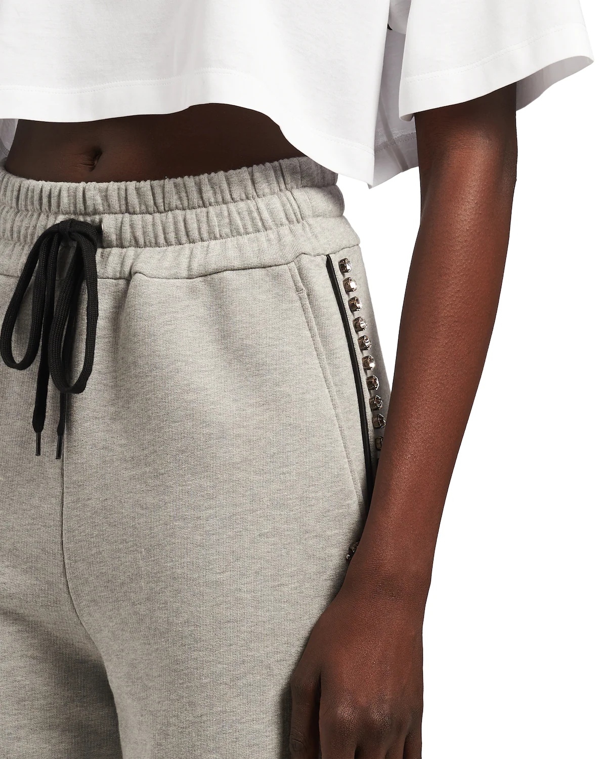Studded cotton fleece joggers - 5