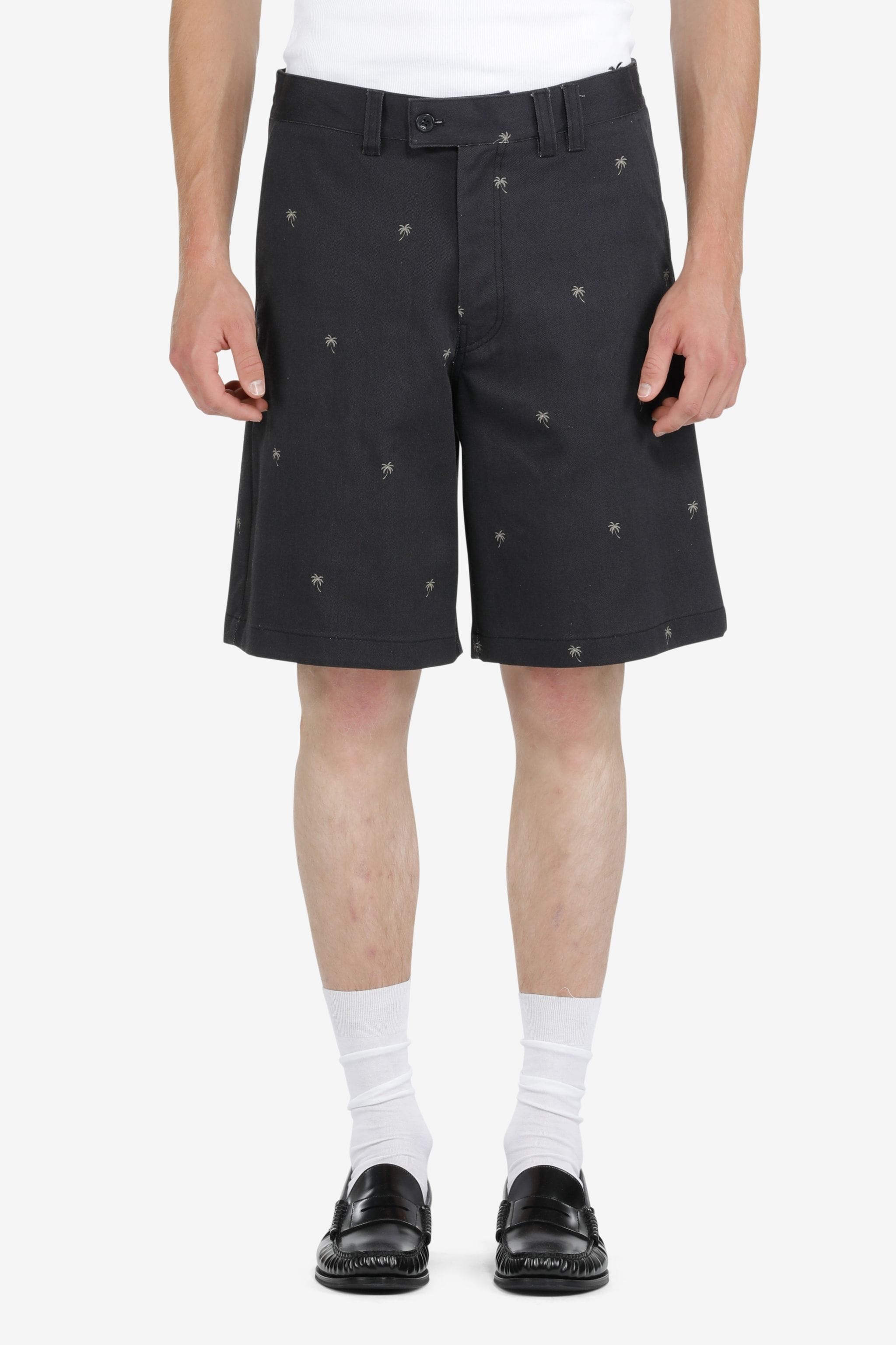 PALM TREE WIDE-LEG SHORTS - 1