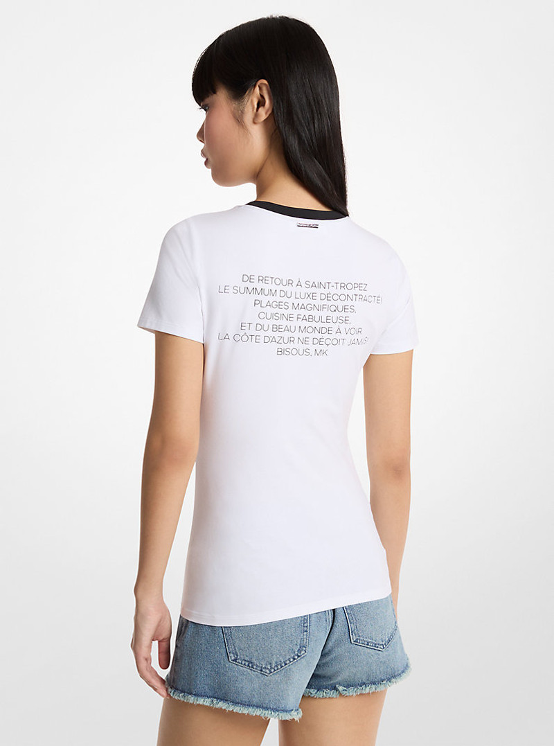 MICHAEL KORS St. Tropez Stretch Cotton T-Shirt outlook