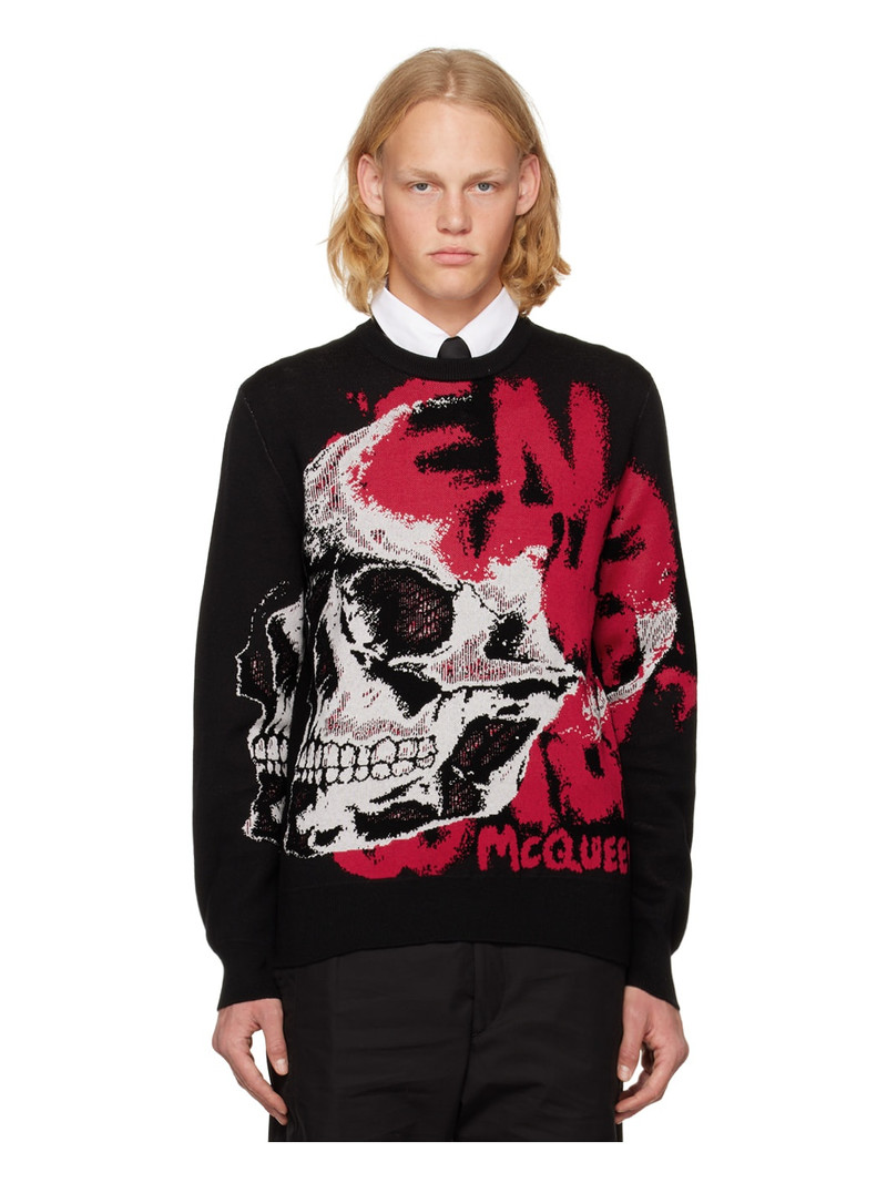 Skull Graffiti wool-blend jumper 1
