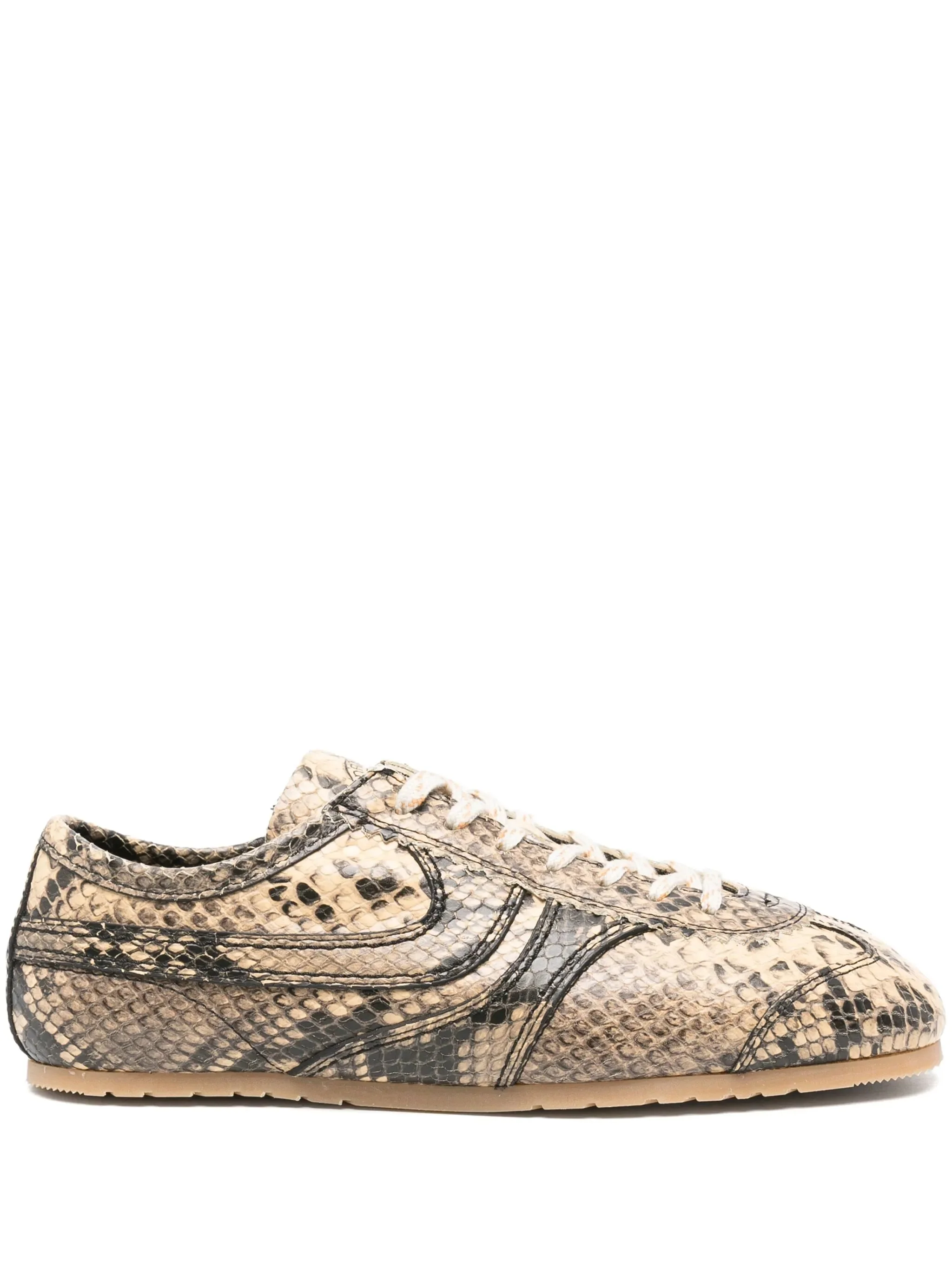 snakeskin-print sneakers - 1