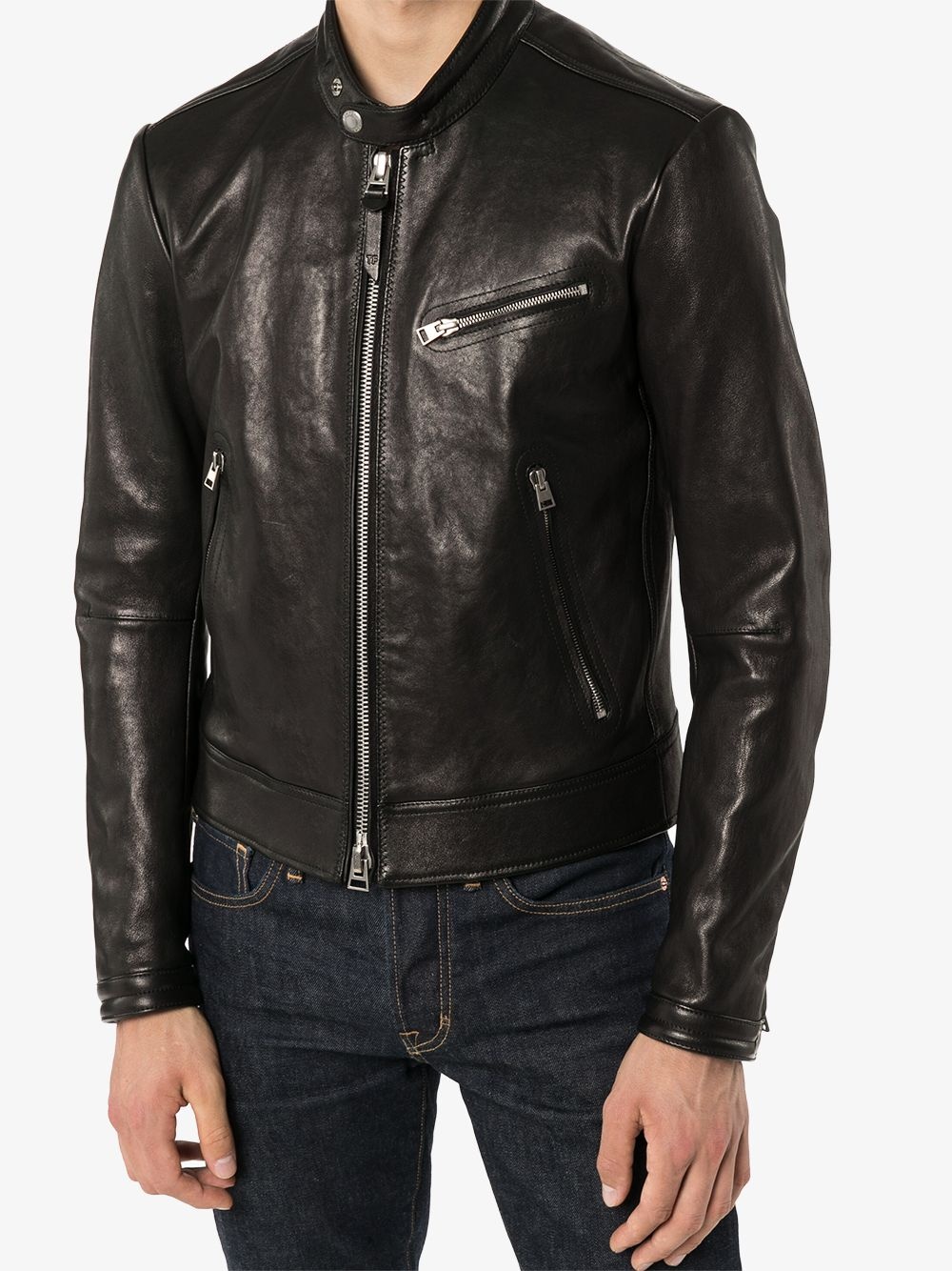 leather biker jacket - 2