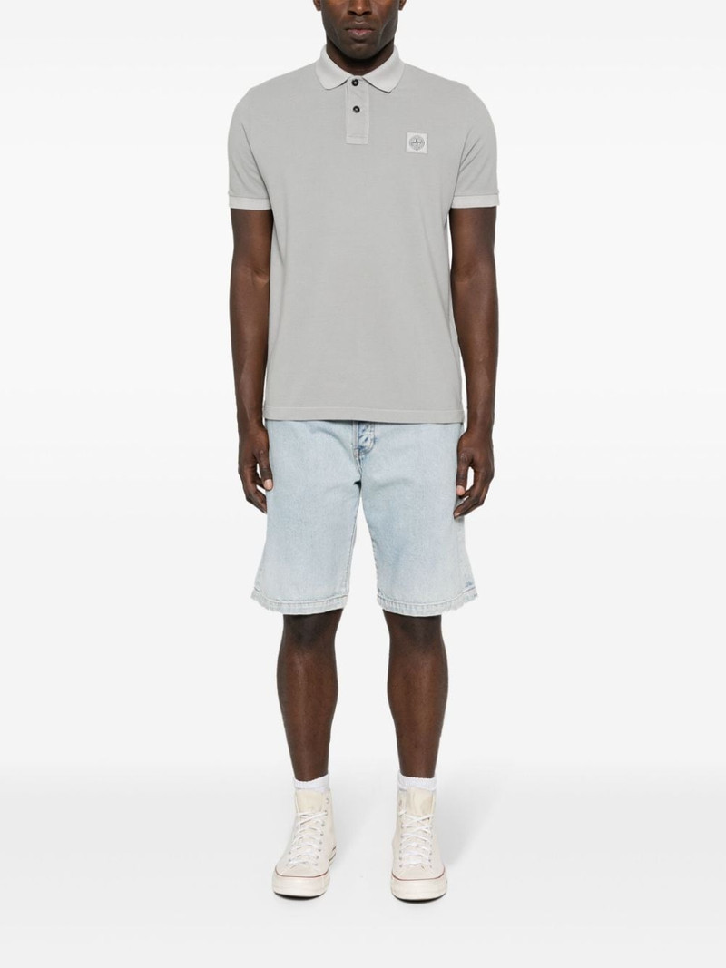 Stone Island Compass-appliqué polo shirt outlook