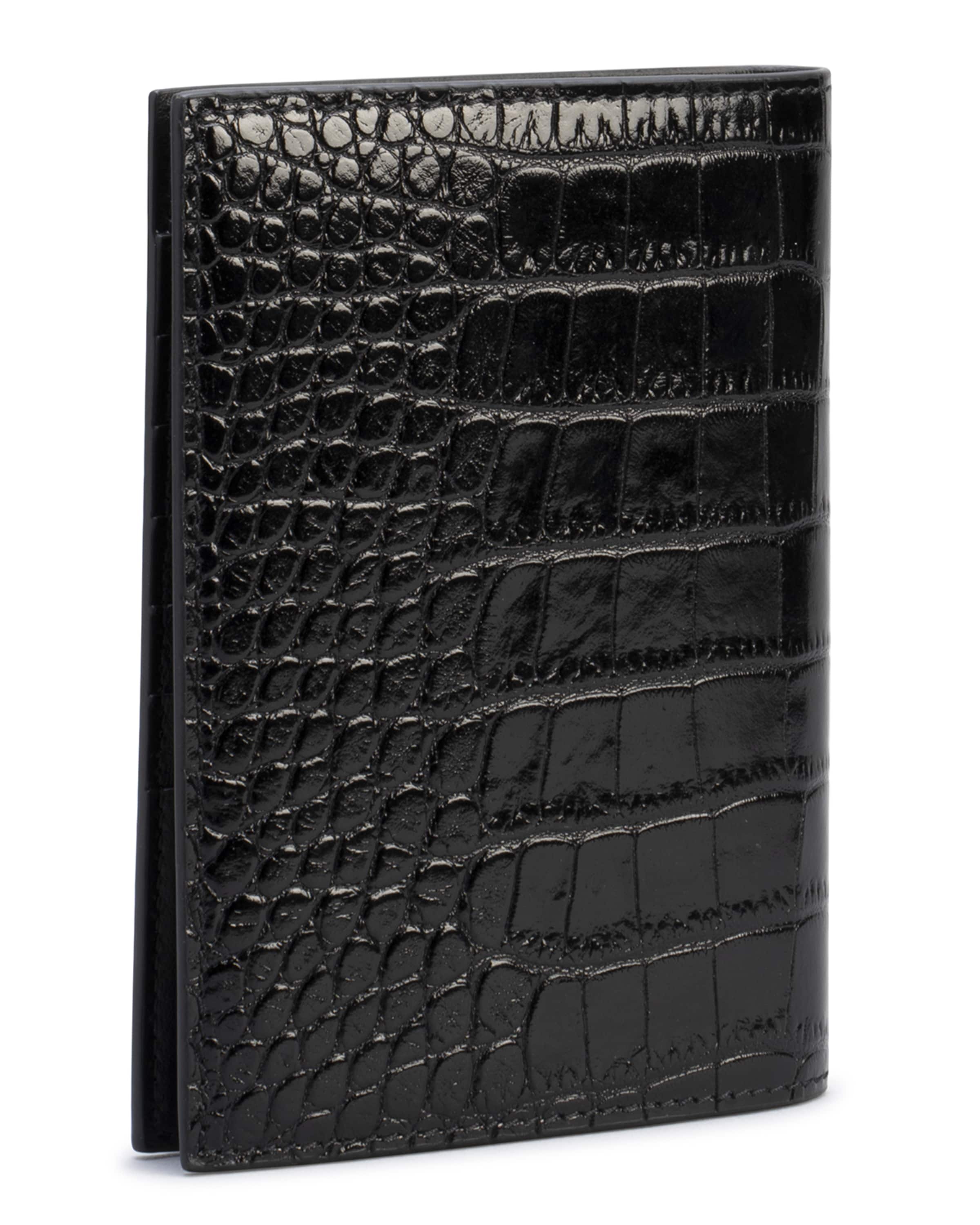 TF Croc-Embossed Leather Passport Holder - 2