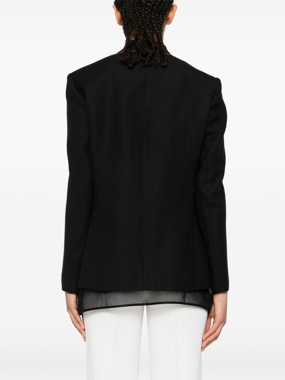 layered single-breasted blazer - 4