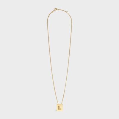 CELINE Alphabet L Necklace in Brass with Gold finish outlook