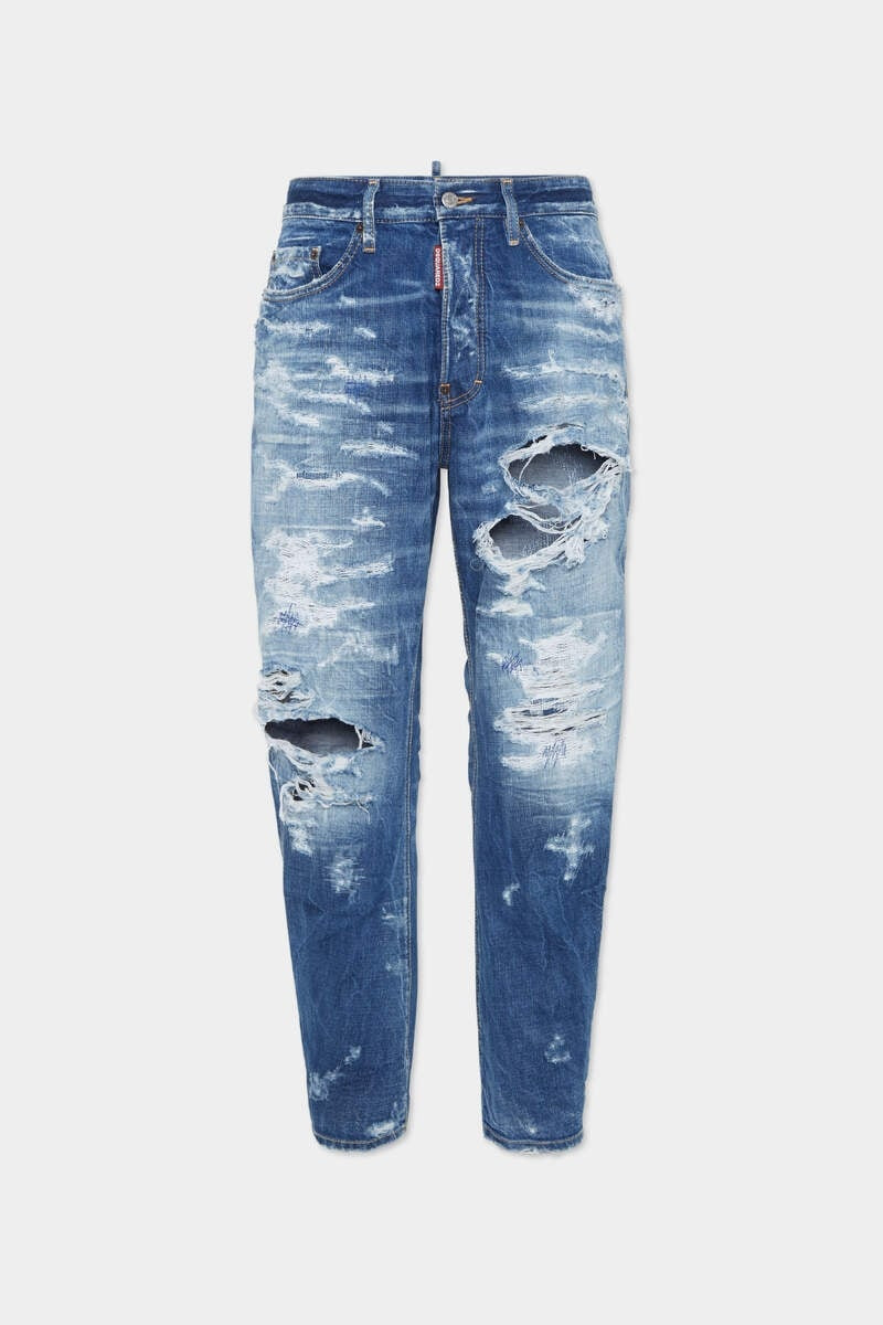 MEDIUM SUPER RIPPED WASH BRO JEANS - 1