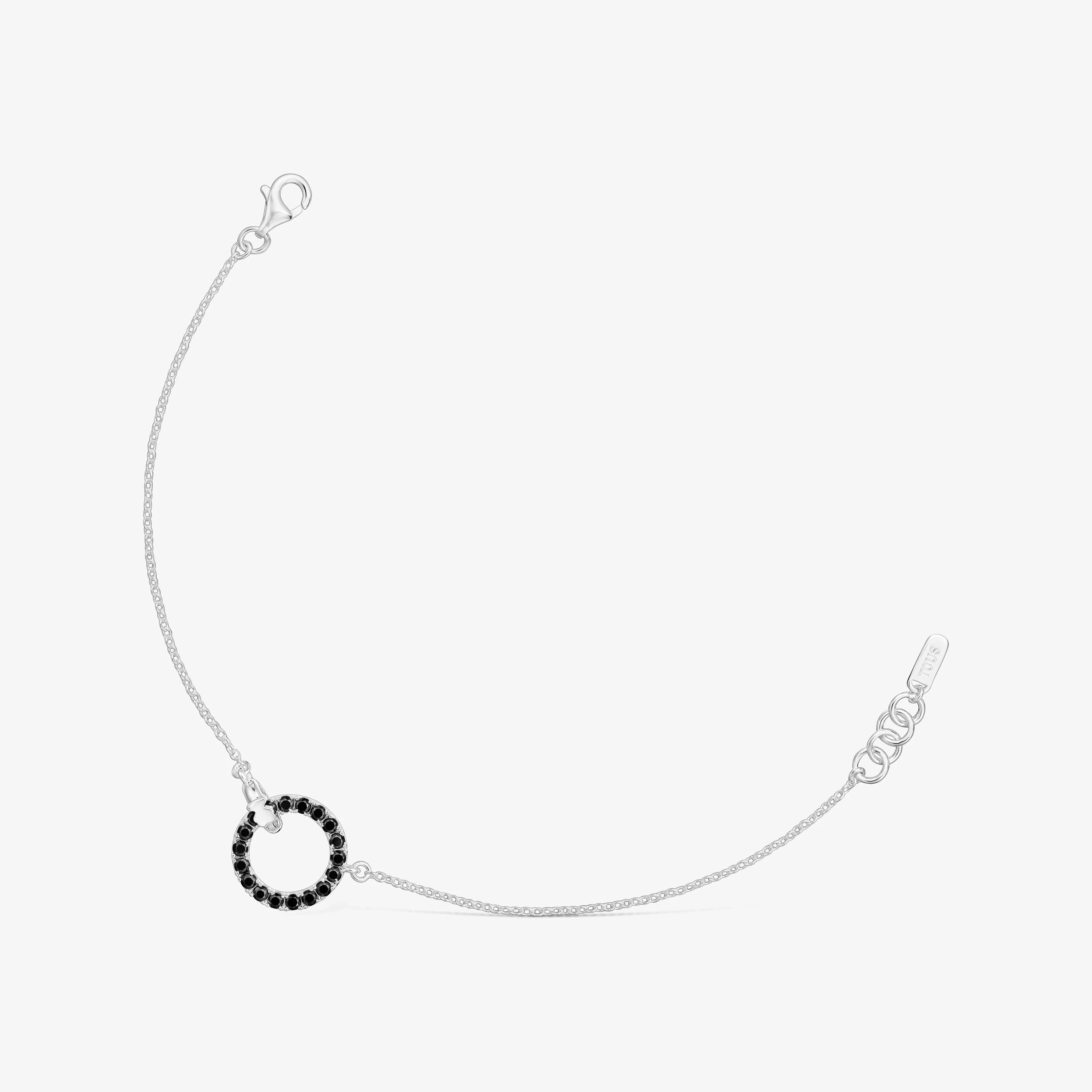 Silver Chain bracelet with black spinel TOUS Straight - 1