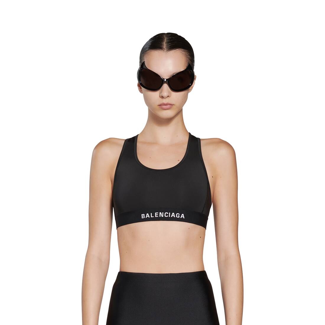 BALENCIAGA Women's Athletic Sporty Bra in Black