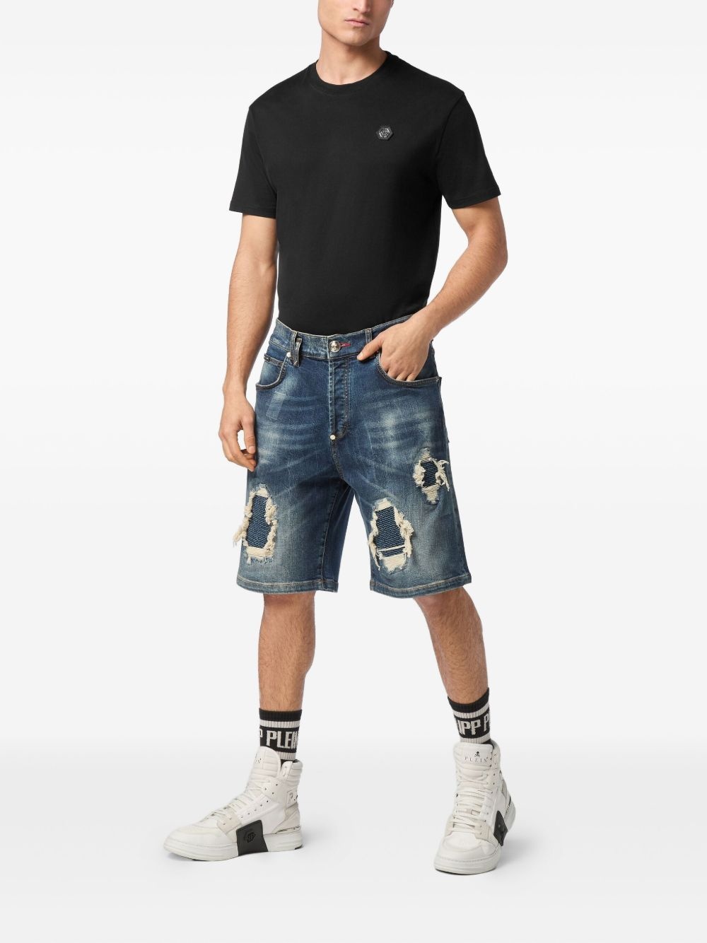 distressed shorts - 2