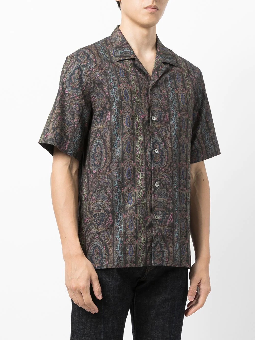 paisley-print short-sleeved shirt - 3