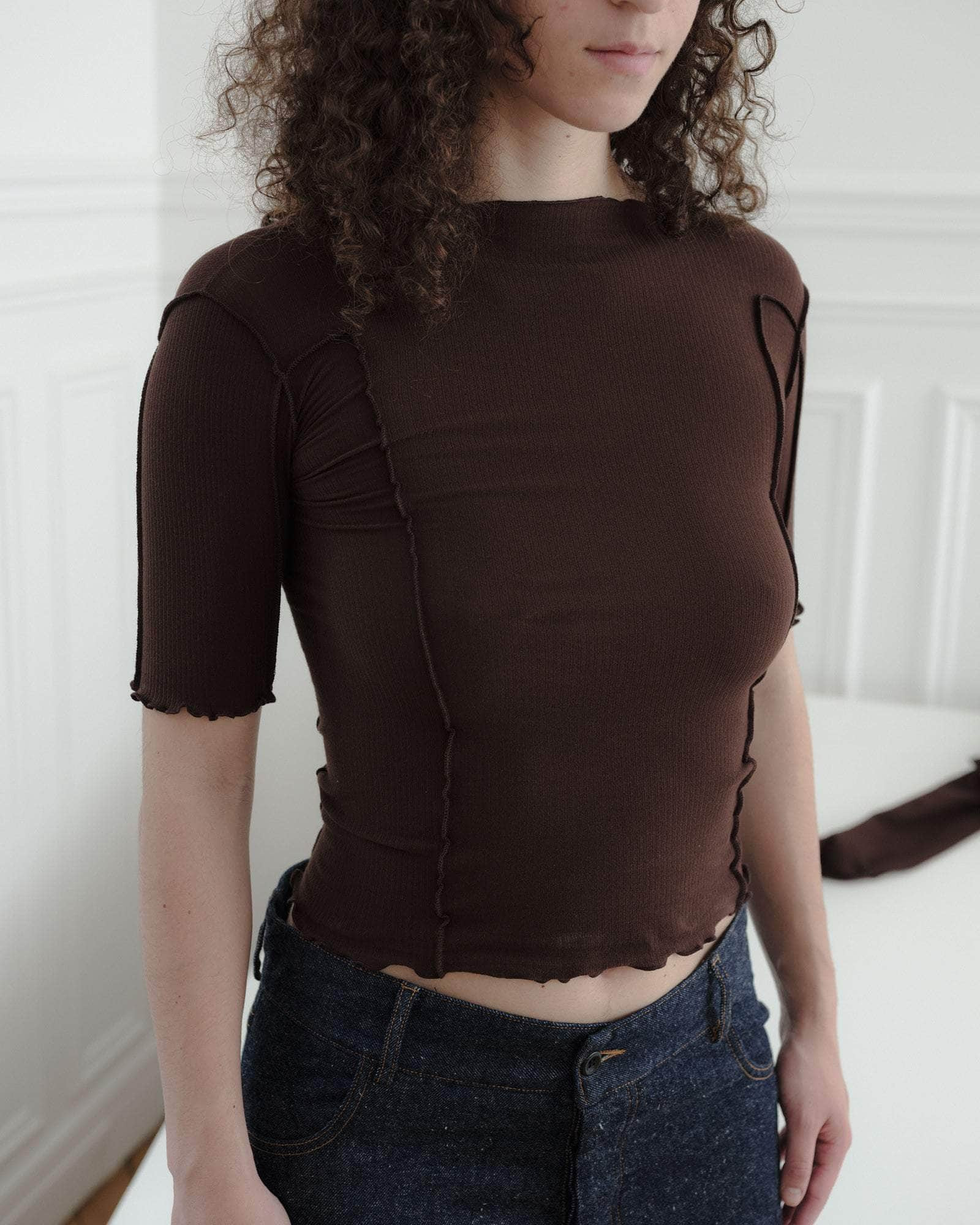 Omato 3/4 Tee Shirt - Fine Organic Cotton Rib - 3