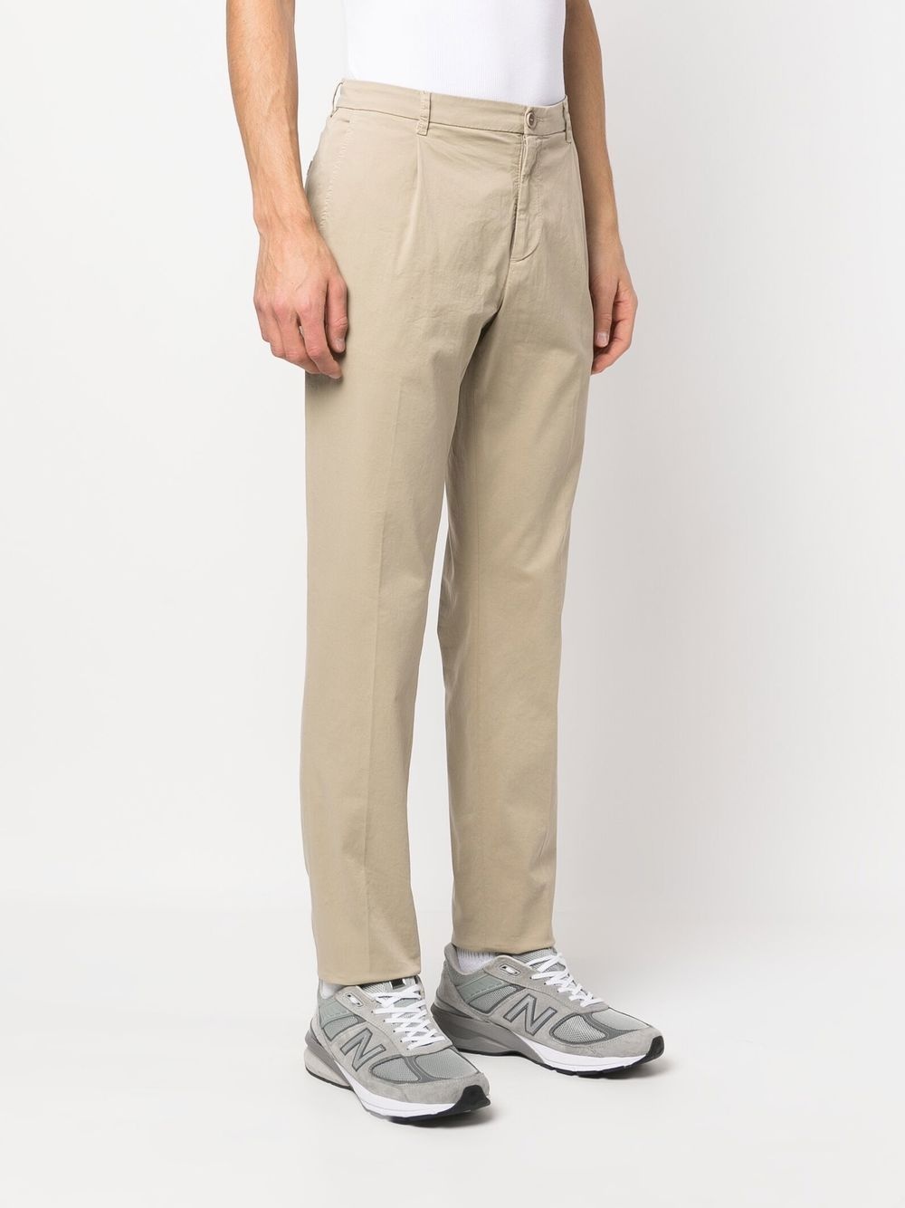 pleat-detail straight-leg trousers - 3
