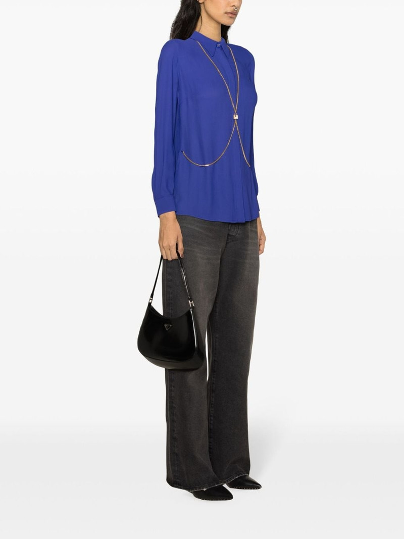 chain-link crepe blouse 3