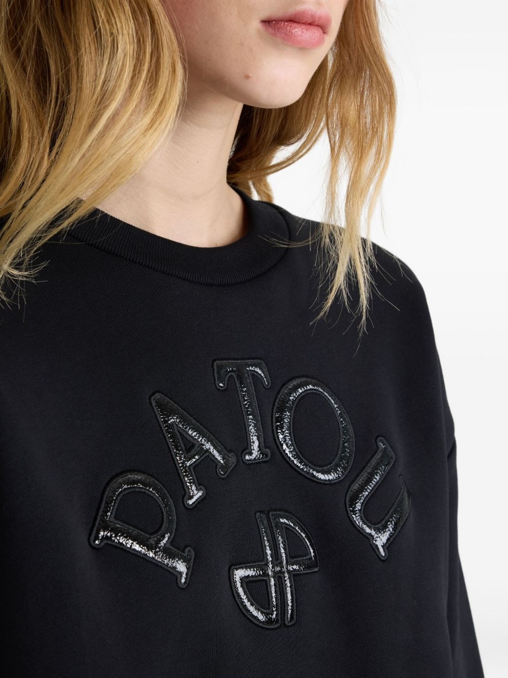 vinyl-logo fleece sweatshirt - 5