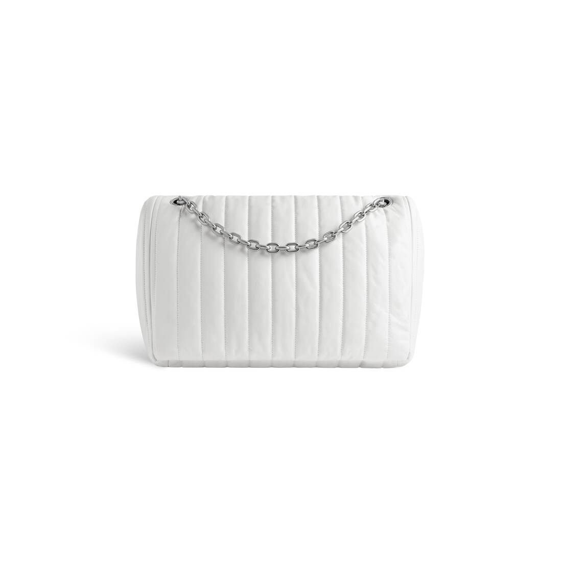 Women's Crush Medium Chain Bag Quilted in Optic White