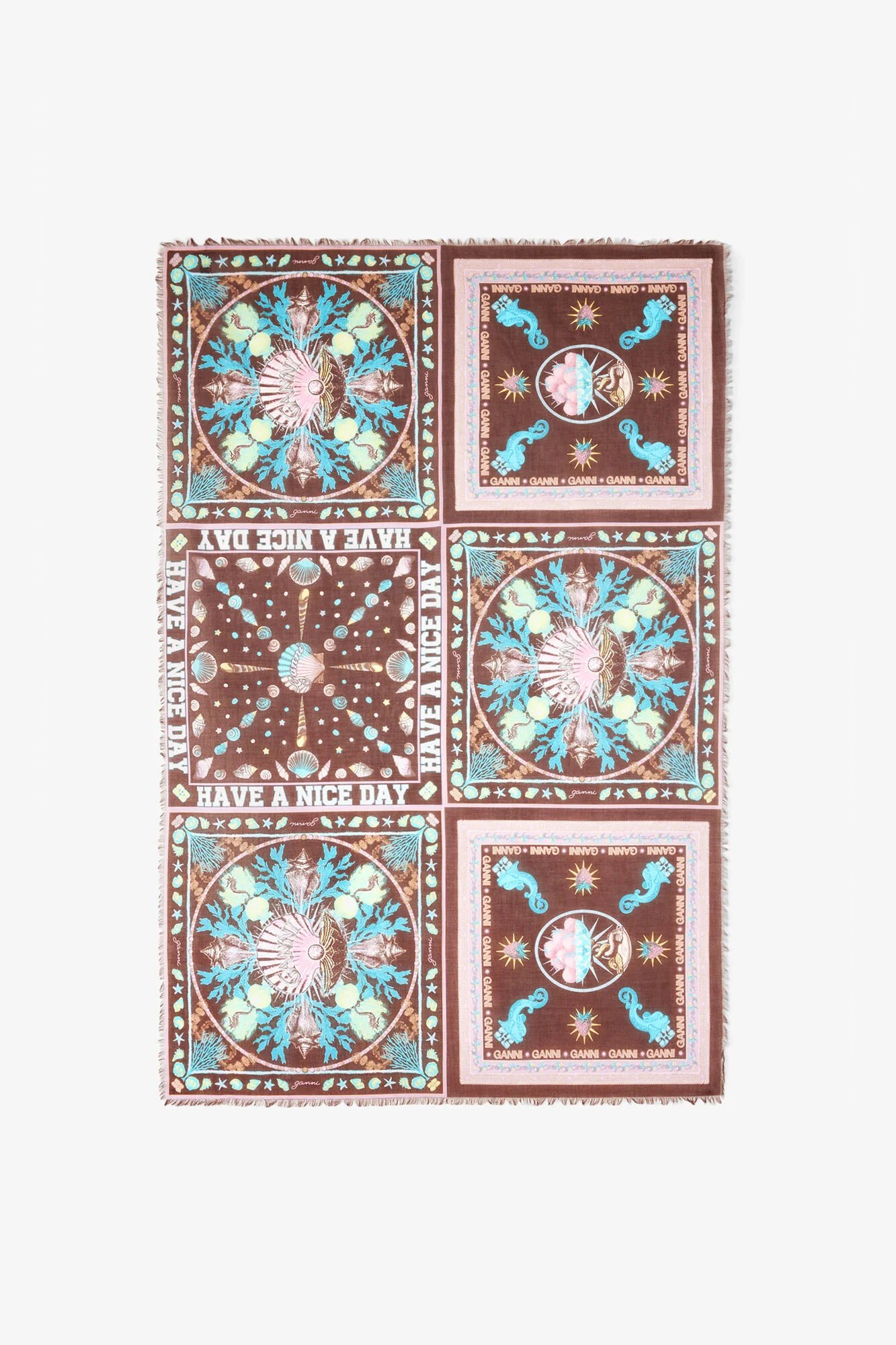 PAREU SCARF IN PRINTED COTTON - 1