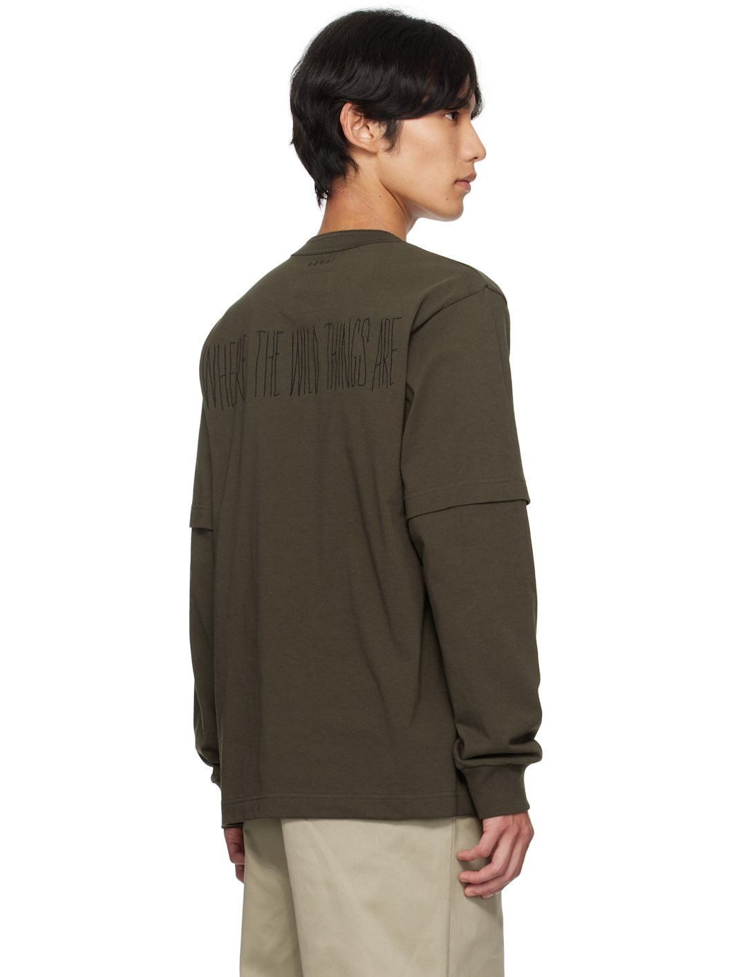 Khaki 'Where The Wild Things Are' Cotton T-shirt - 3