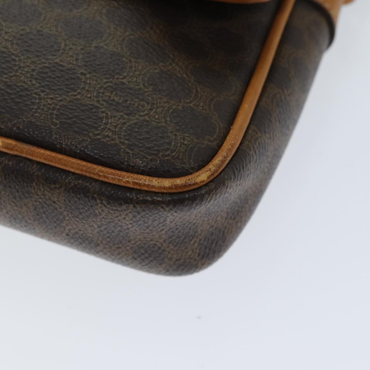 CELINE Macadam Canvas Shoulder Bag Pvc Brown - 14