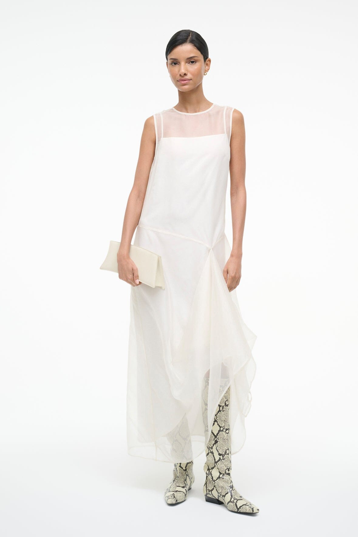 STAUD VIOLA DRESS IVORY - 3