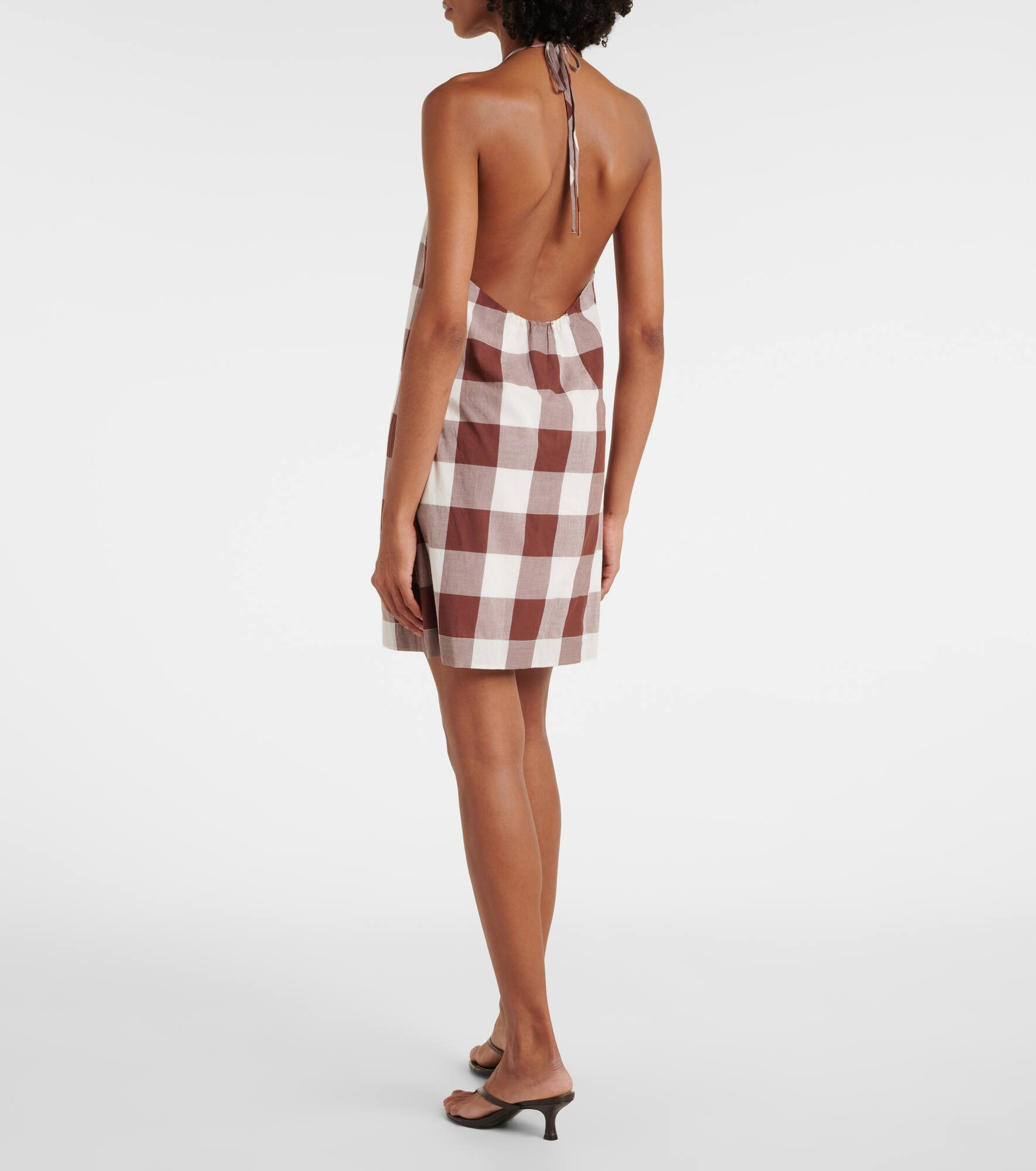 Callie gingham cotton minidress - 3