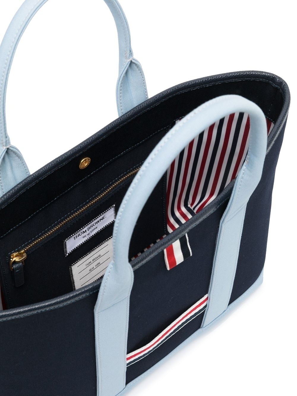 RWB-stripe canvas tote bag - 5