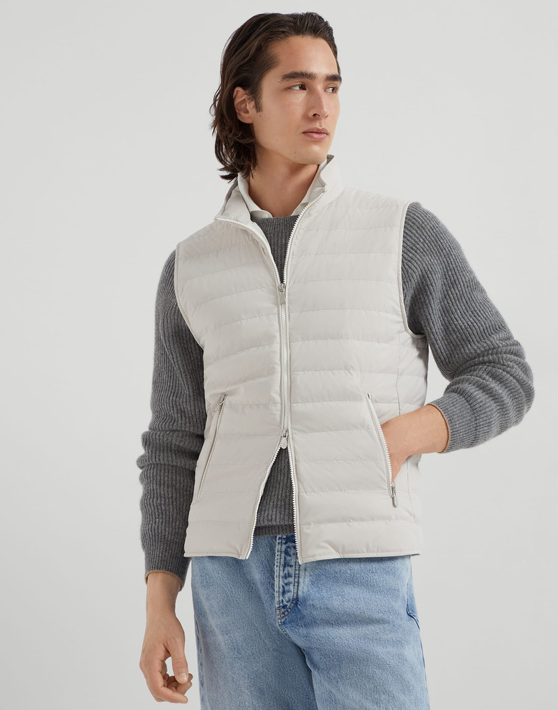 Bonded taffeta lightweight down vest 1