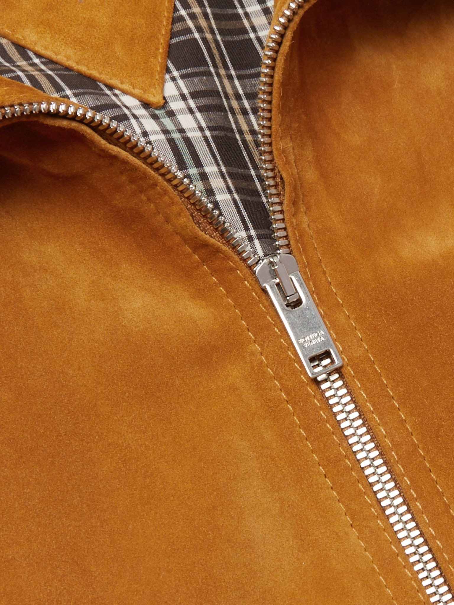 Suede Blouson Jacket Saffron - 4
