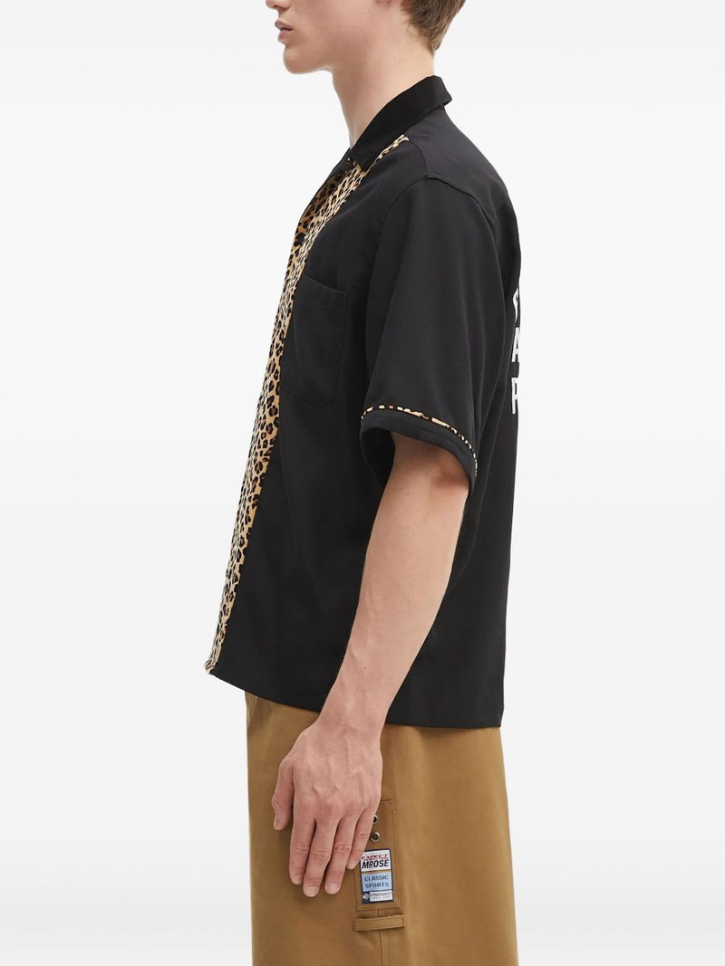 leopard-print panel shirt 3