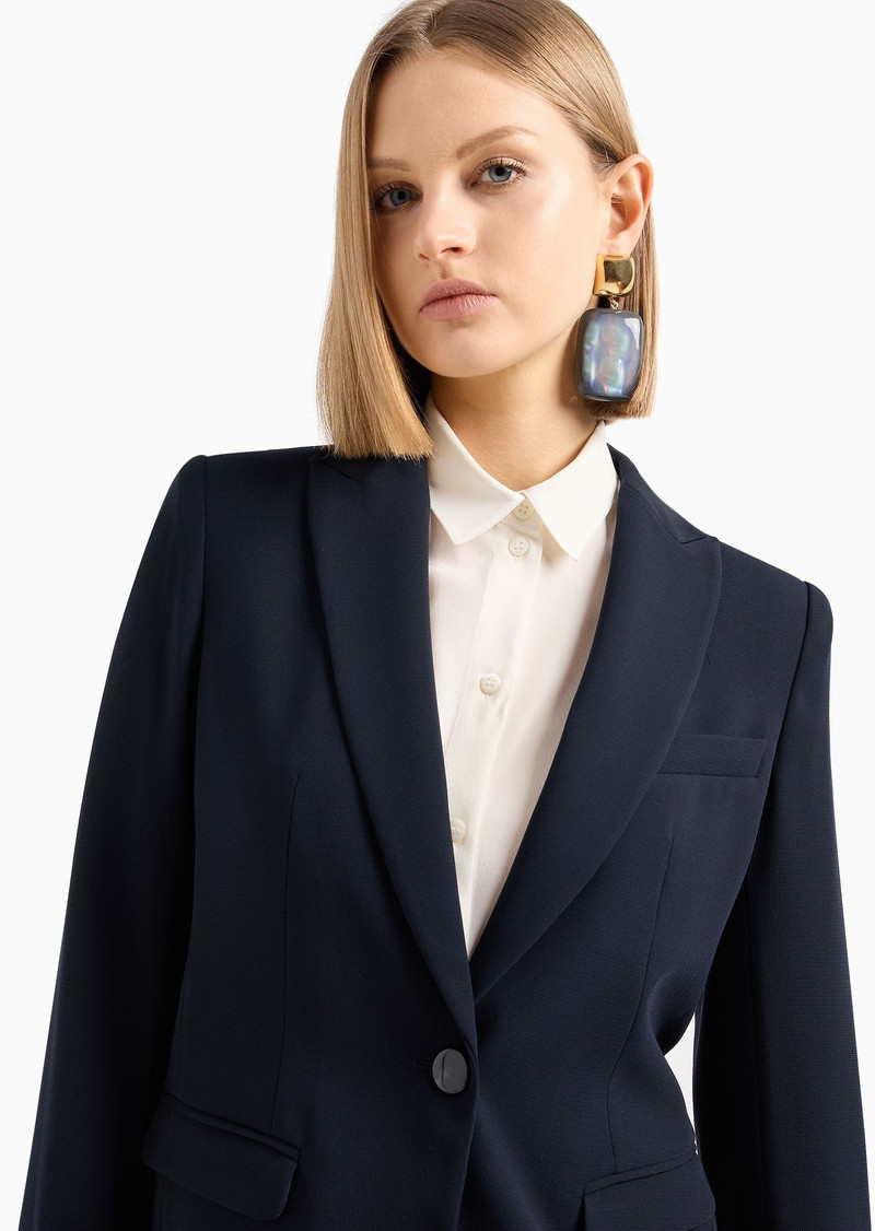 ASV single-breasted jacket in recycled techno crêpe 11