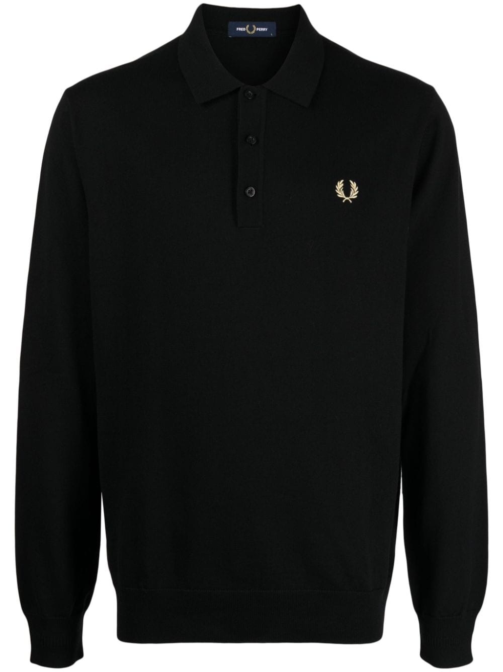 logo-embroidered wool-blend jumper - 1