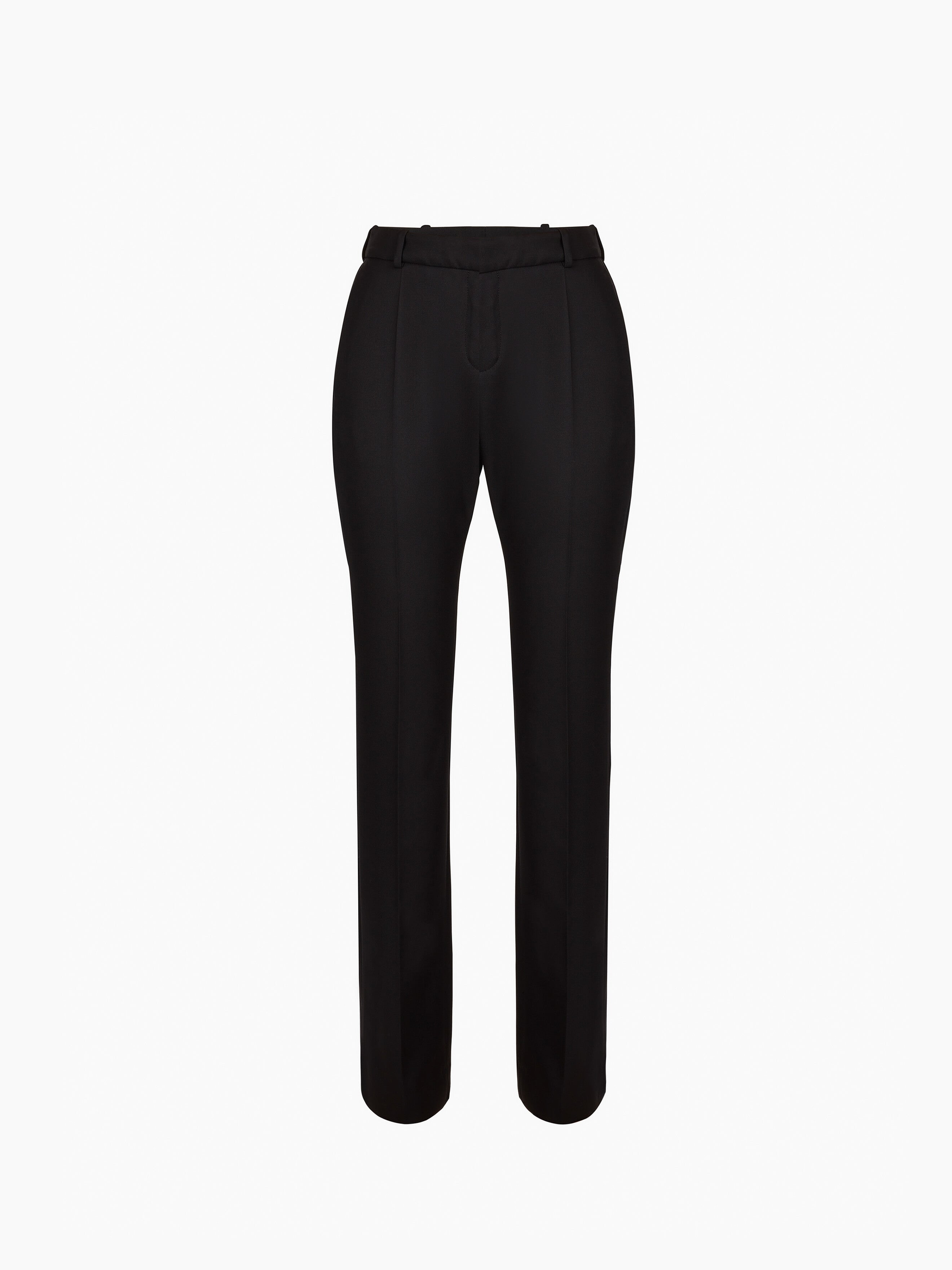 Black Straight Wool Pants - 4