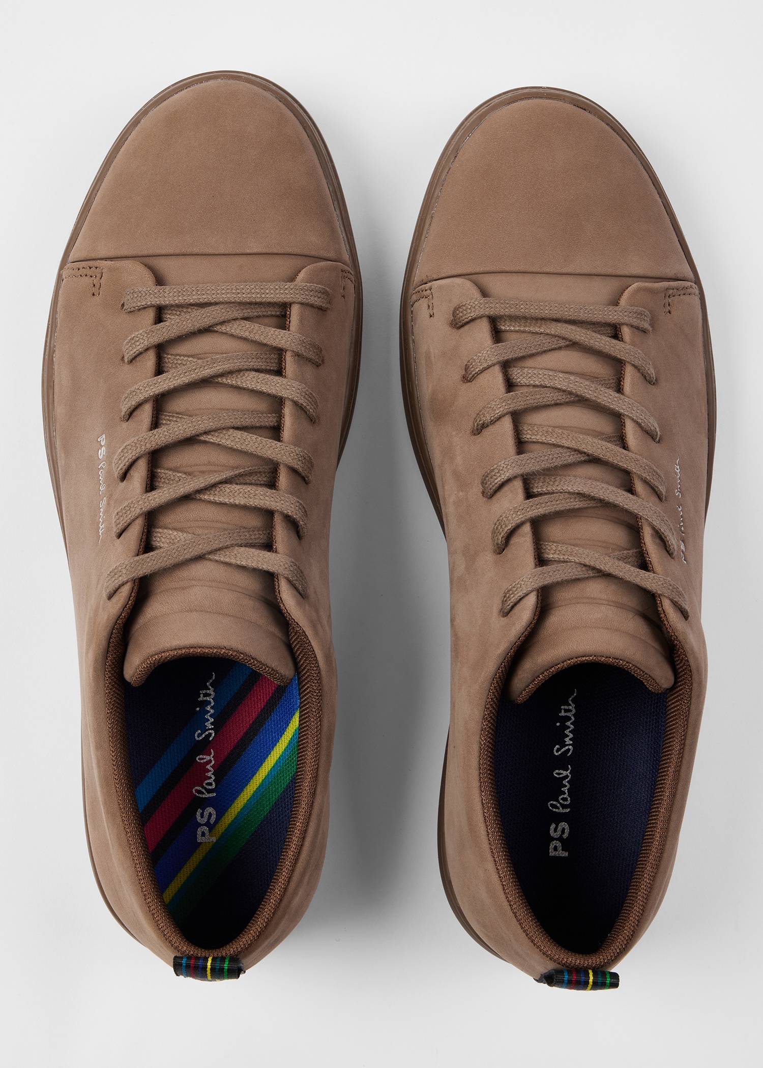 Sand Nubuck Leather 'Lee' Trainers - 5