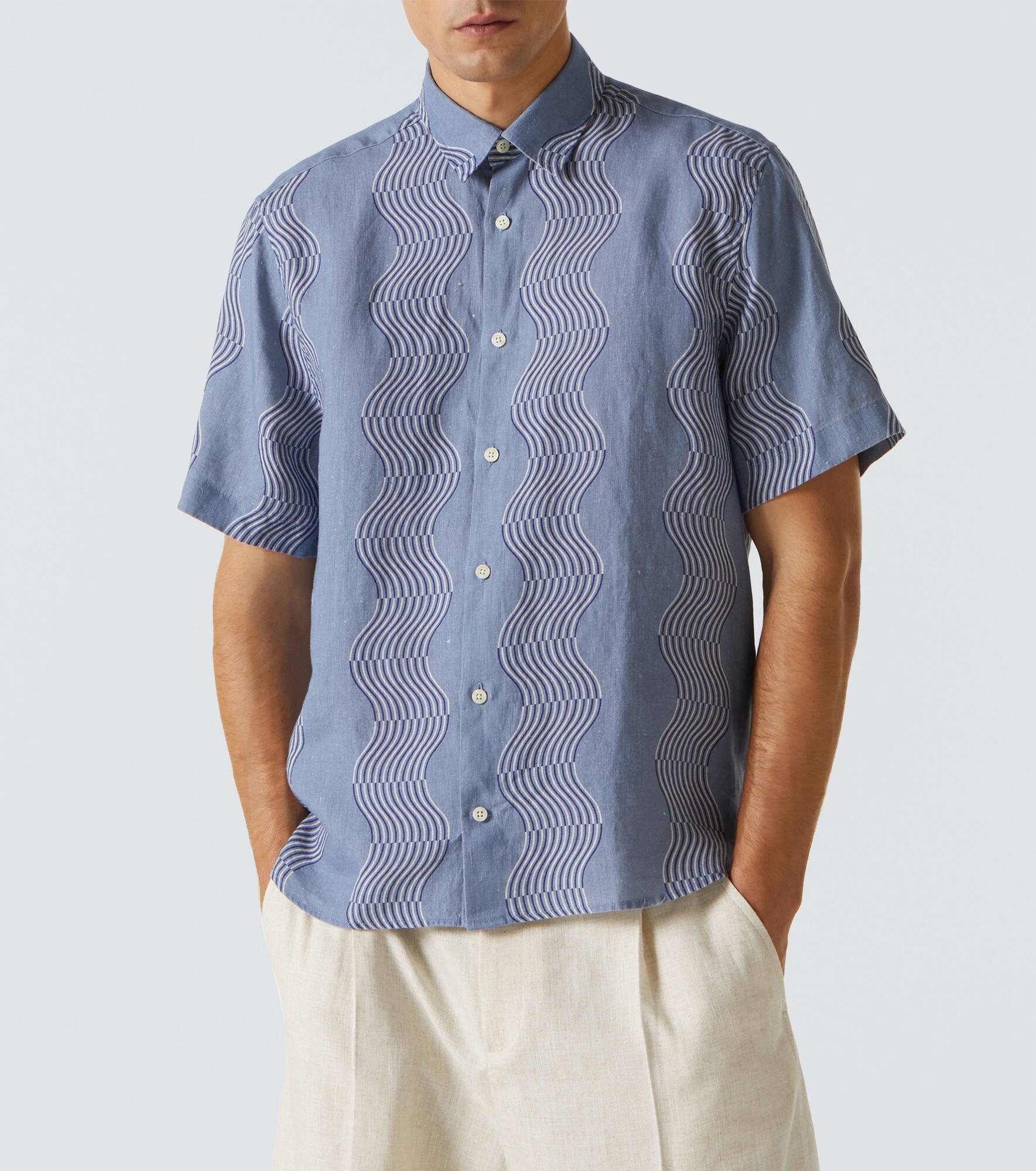 Castro printed linen shirt - 3