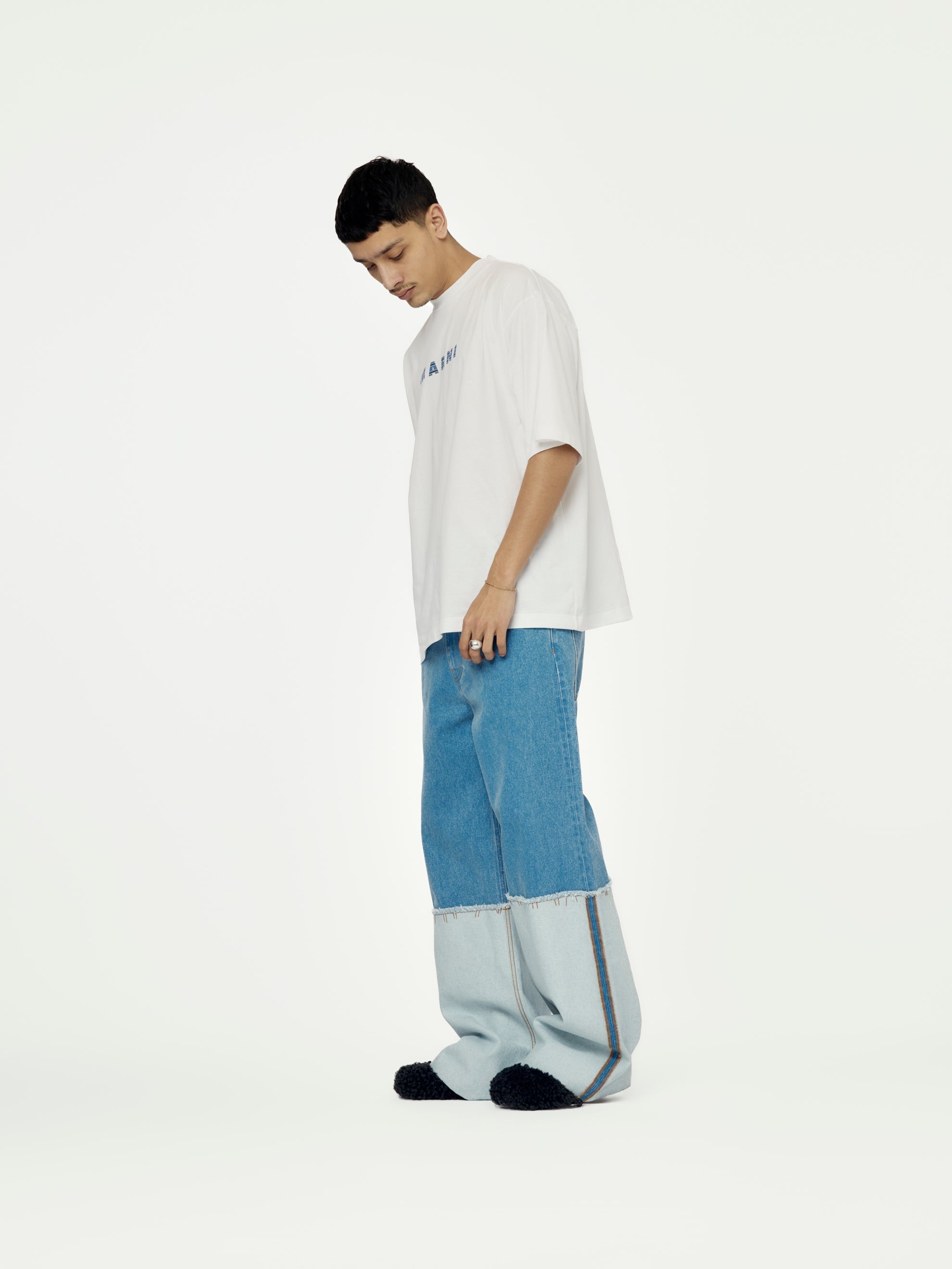 MARNI PRINTED STRIPES LOGO T-SHIRT (LILY WHITE) - 4