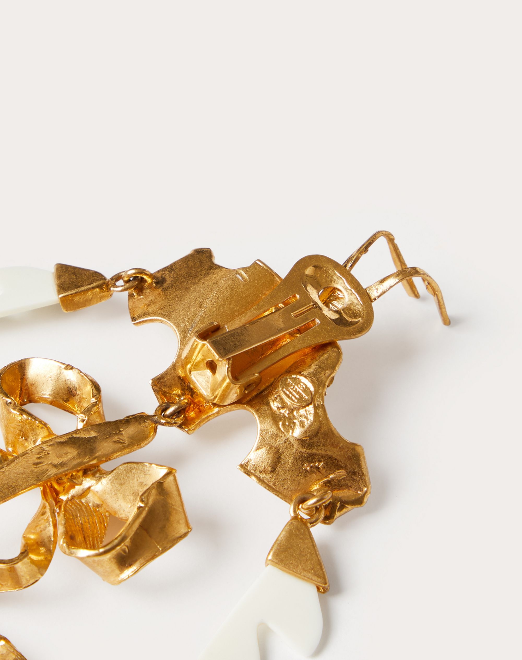 Dreamy Forest Single Earring in Metal, Enamel, Plexiglass and Swarovski® Pearls - 3