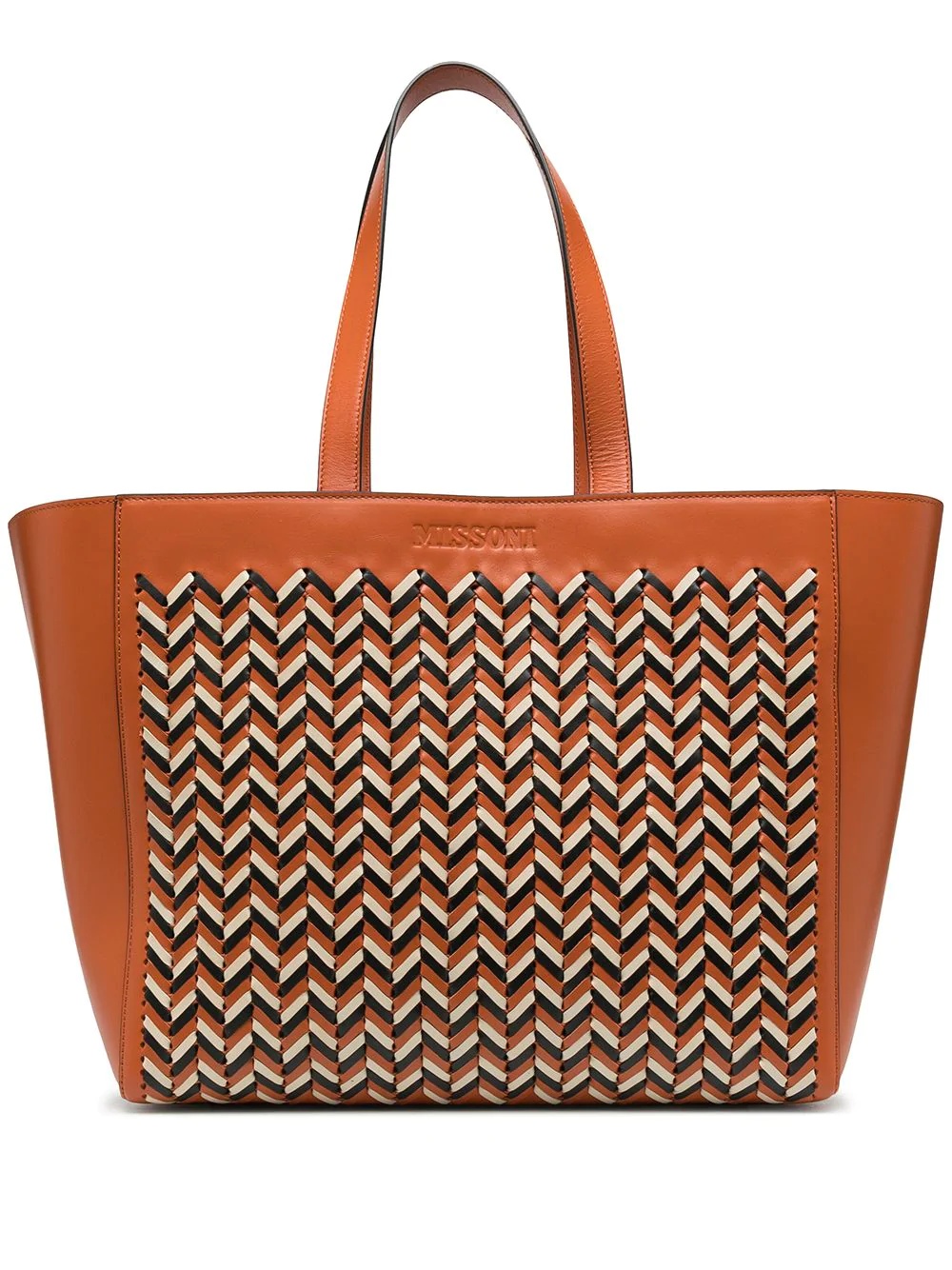 woven shopper tote - 1