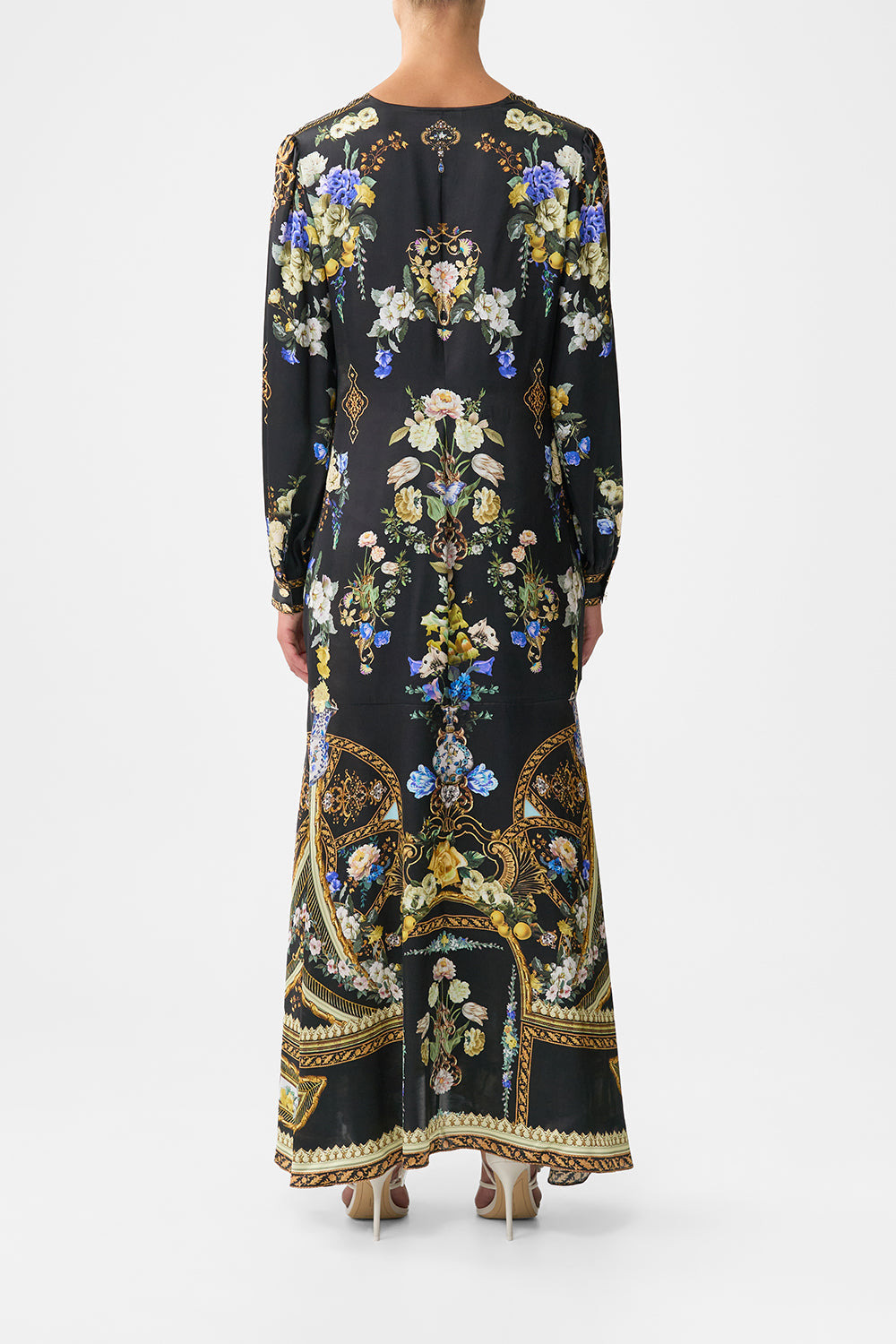 TIE WAIST LONG SLEEVE DRESS - 3