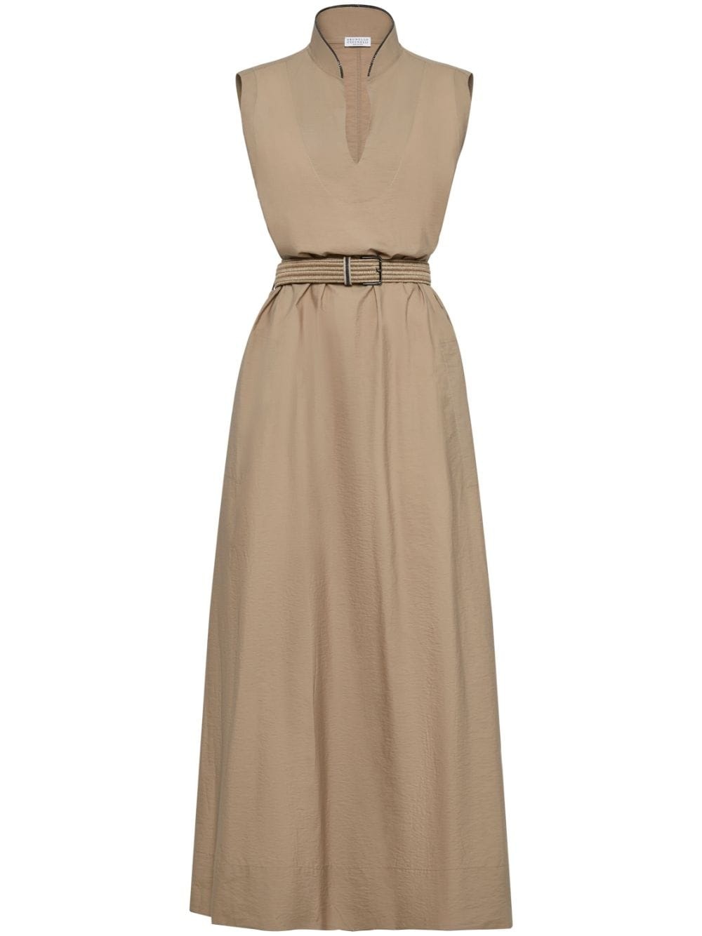 belted sleeveless maxi dress - 1