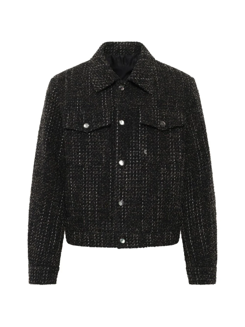 tweed trucker jacket - 1