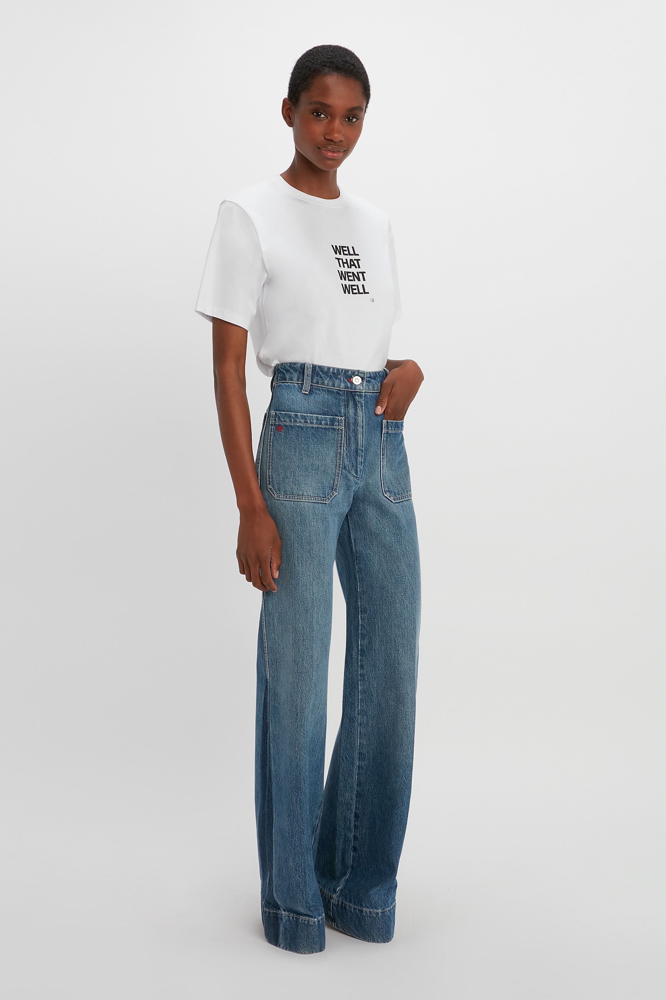Well That Went Well Slogan T-Shirt in White - 3