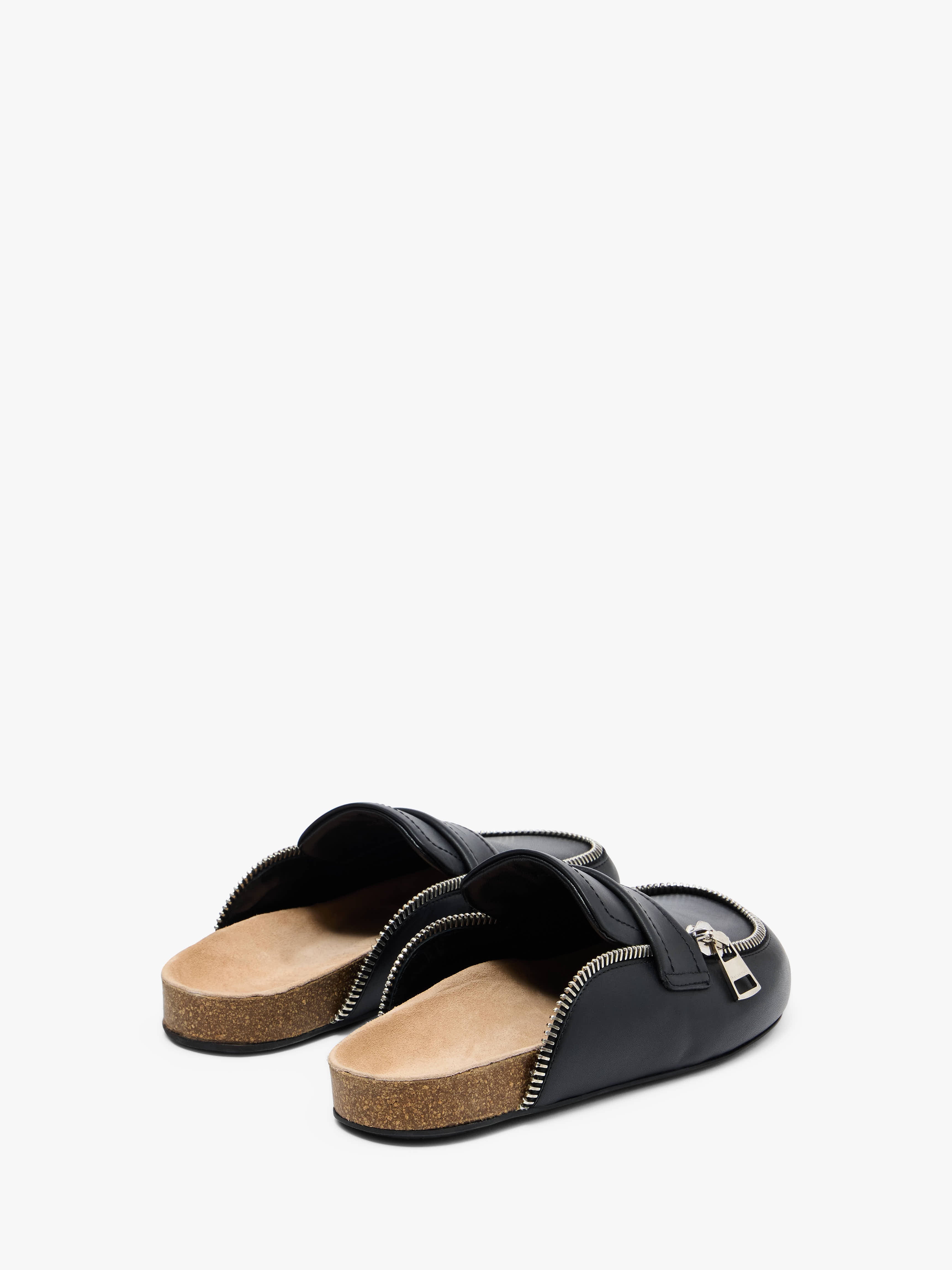 LEATHER BIKER LOAFER MULES - 3
