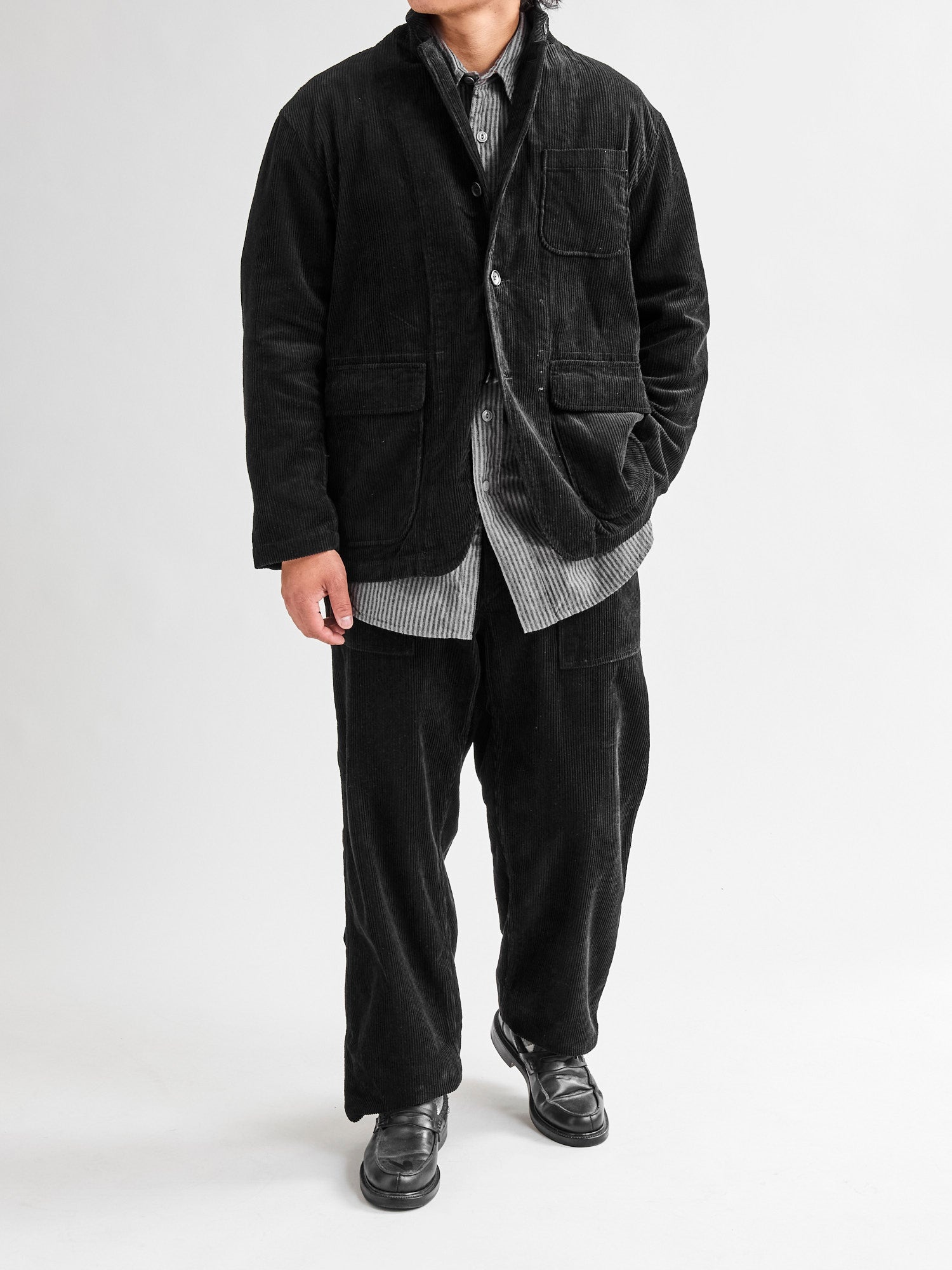 8W Corduroy Loiter Jacket in Black - 14