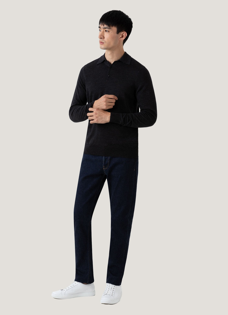 Sunspel Fine Merino Wool Polo Shirt outlook