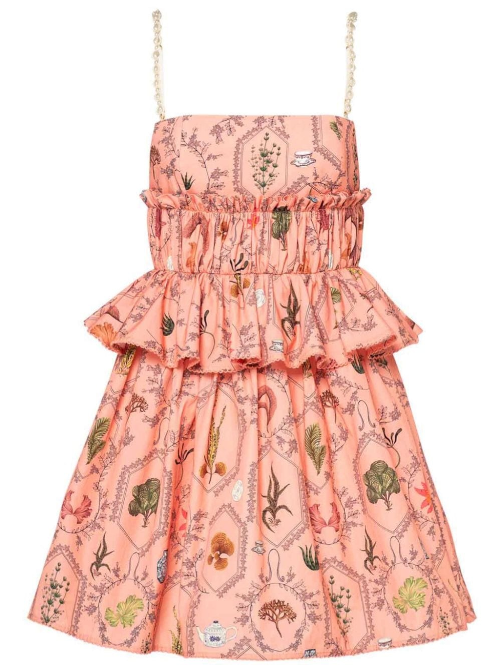 Salvador Encaje embroidered mini dress - 1