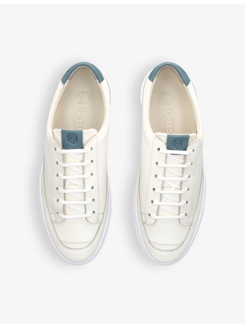 D-Stock recycled-leather low-top trainers - 2